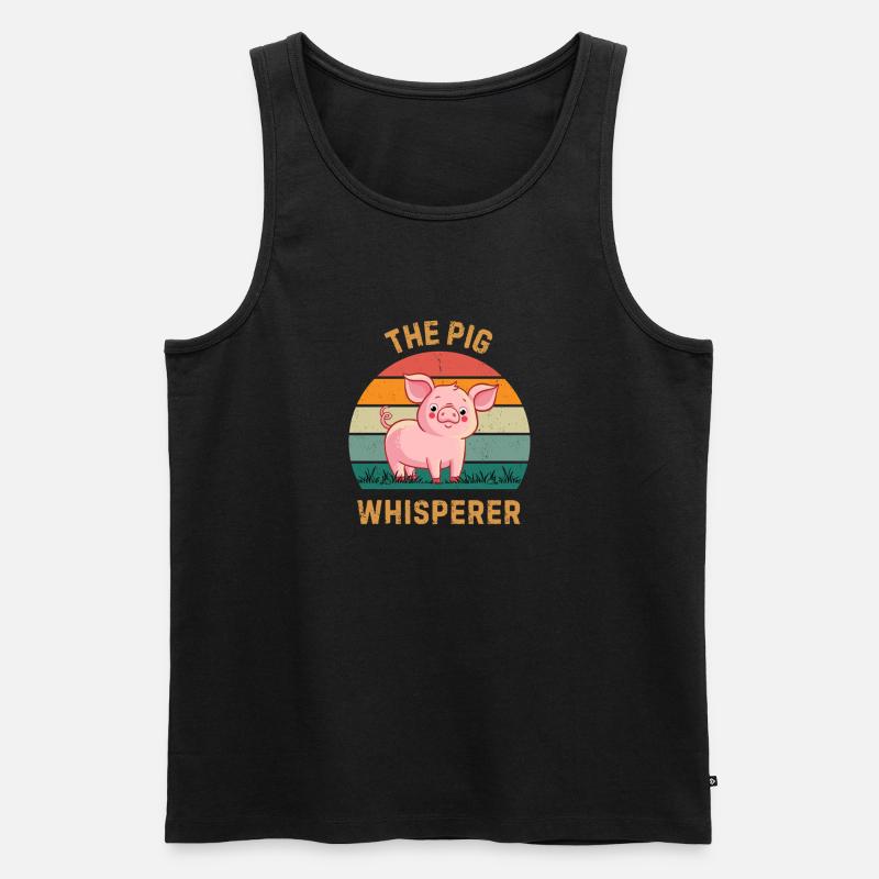 Schweineflüsterer - Männer Premium Bio Tank Top - Schwarz