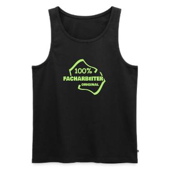 Occupation: Skilled worker - Men's Premium Organic Tank Top - black - Front - AI Model Male 178 light (178cm)