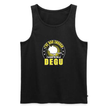 Degu habe genug Gewöhnlicher Degu - Männer Premium Bio Tank Top - Schwarz - Vorne - AI Model Male 178 light (178cm)