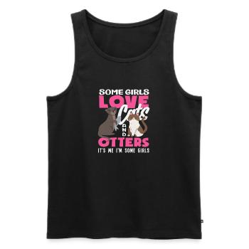 Girls I'm Some Girls Seeotter Cartoon - Männer Premium Bio Tank Top - Schwarz - Vorne - Michal (187cm)