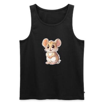 mouse - Men's Premium Organic Tank Top - black - Front - AI Model Male 178 light (178cm)