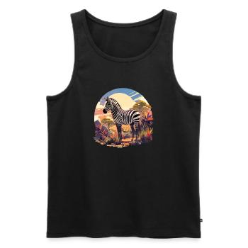 Zebras Zebra - Men's Premium Organic Tank Top - black - Front - Michal (187cm)