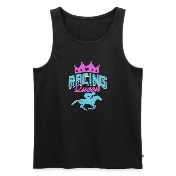 Reine de la course féminine - Débardeur bio Premium Homme - noir - Devant - Michal (187cm)