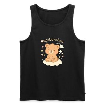 Pupsbärchen auf Wolke - Männer Premium Bio Tank Top - Schwarz - Vorne - Michal (187cm)