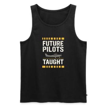 Instructeur de vol Cfi Pilote Instructeur d’aviation - Débardeur bio Premium Homme - noir - Devant - AI Model Male 178 light (178cm)