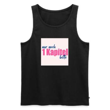 BÜCHER LIEBEN LESEN KAPITEL - Männer Premium Bio Tank Top - Schwarz - Vorne - AI Model Male 178 light (178cm)