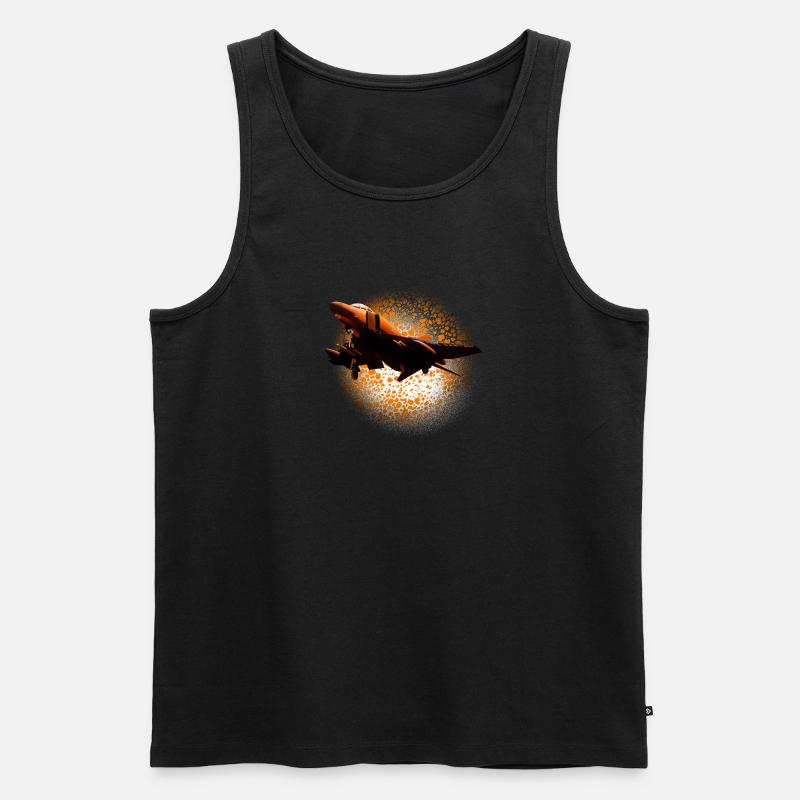 F-4 Phantom - Männer Premium Bio Tank Top - Schwarz