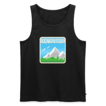 Mountaineering Kraetke Mountains - Men's Premium Organic Tank Top - black - Front - Michal (187cm)