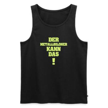 Funny Metal Sculptor - Men's Premium Organic Tank Top - black - Front - Michal (187cm)