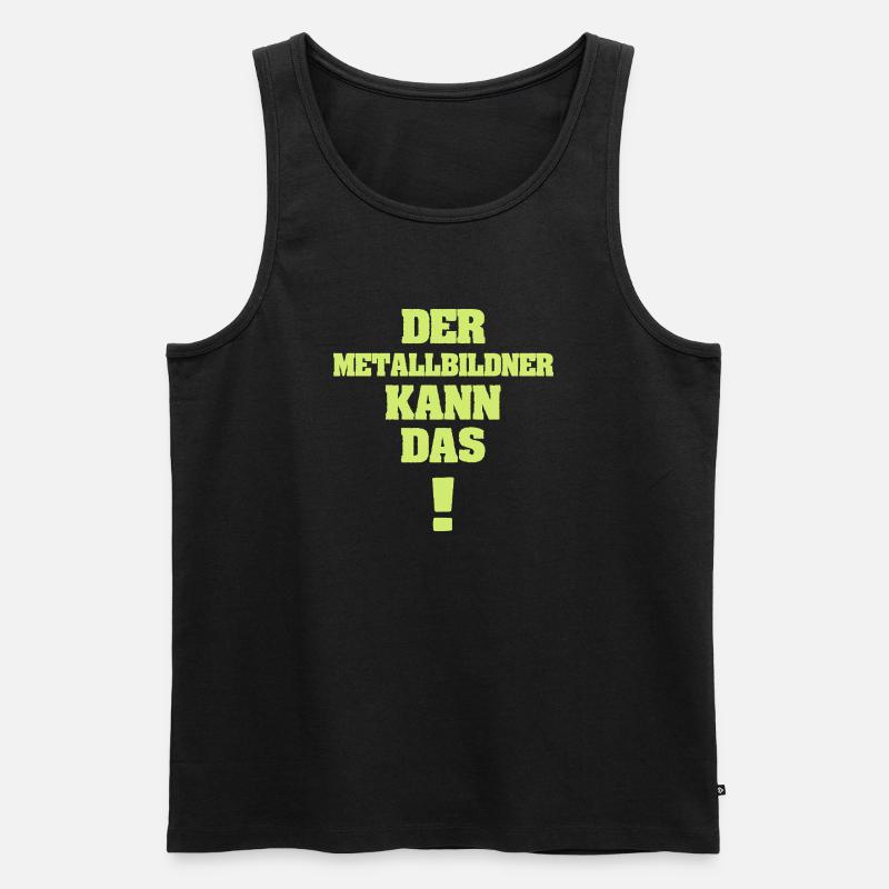 Lustig Metallbildner - Männer Premium Bio Tank Top - Schwarz