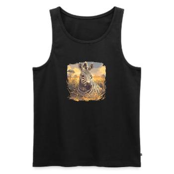 Zebras Zebra - Men's Premium Organic Tank Top - black - Front - Michal (187cm)