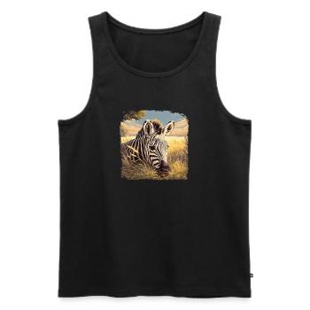 Zebras Zebra - Men's Premium Organic Tank Top - black - Front - Michal (187cm)