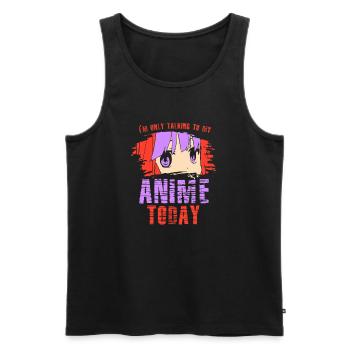 Anime Manga Otaku Kawaii Japon Cosplay Bande dessinée - Débardeur bio Premium Homme - noir - Devant - AI Model Male 178 light (178cm)