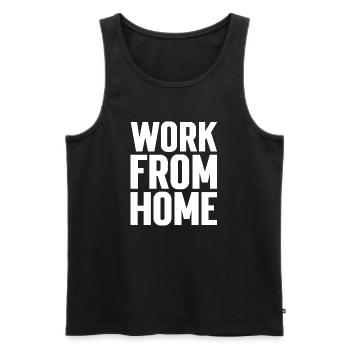 Motivierendes T-Shirt für die Arbeit von zu Hause aus - Männer Premium Bio Tank Top - Schwarz - Vorne - AI Model Male 178 light (178cm)