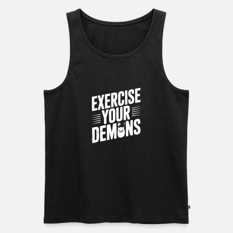Trainieren Sie Ihre Dämonen - Männer Premium Bio Tank Top - Schwarz
