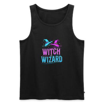 Révélation du sexe Halloween - Débardeur bio Premium Homme - noir - Devant - AI Model Male 178 light (178cm)