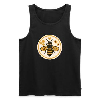 Save the Bees - Natur Bienenmotiv - Männer Premium Bio Tank Top - Schwarz - Vorne - AI Model Male 178 light (178cm)