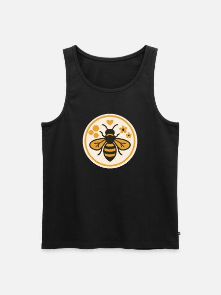 Save the Bees - Nature Bee Motif - Men's Premium Organic Tank Top - black