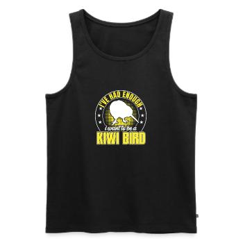 Kiwi Vogel habe genug Neuseeland Kiwi Vogel - Männer Premium Bio Tank Top - Schwarz - Vorne - AI Model Male 178 light (178cm)