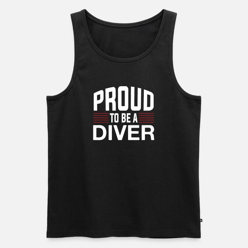 Proud Diver - Männer Premium Bio Tank Top - Schwarz