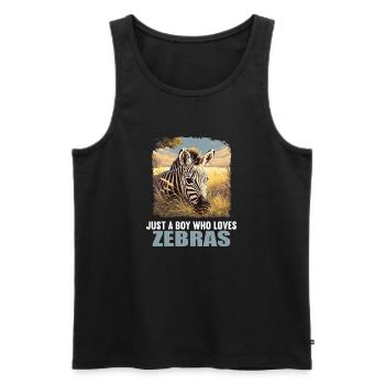 Zebras Zebra - Men's Premium Organic Tank Top - black - Front - Michal (187cm)