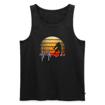Bigfoot Sasquatch Hide And Seek Sayings - Men's Premium Organic Tank Top - black - Front - AI Model Male 178 light (178cm)