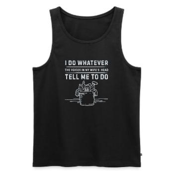 I_do_Anything_for_Wife_12 - Men's Premium Organic Tank Top - black - Front - Michal (187cm)