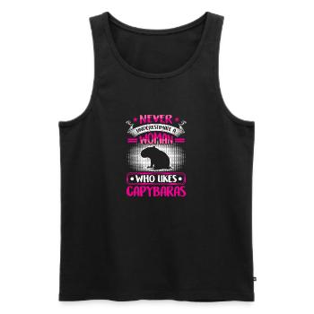 Le capybara sous-estime le capybara - Débardeur bio Premium Homme - noir - Devant - Michal (187cm)