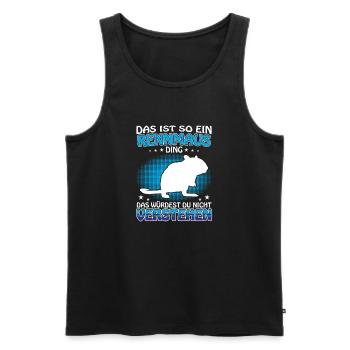 Gerbil Ding Rodent Gerbil - Men's Premium Organic Tank Top - black - Front - AI Model Male 178 light (178cm)