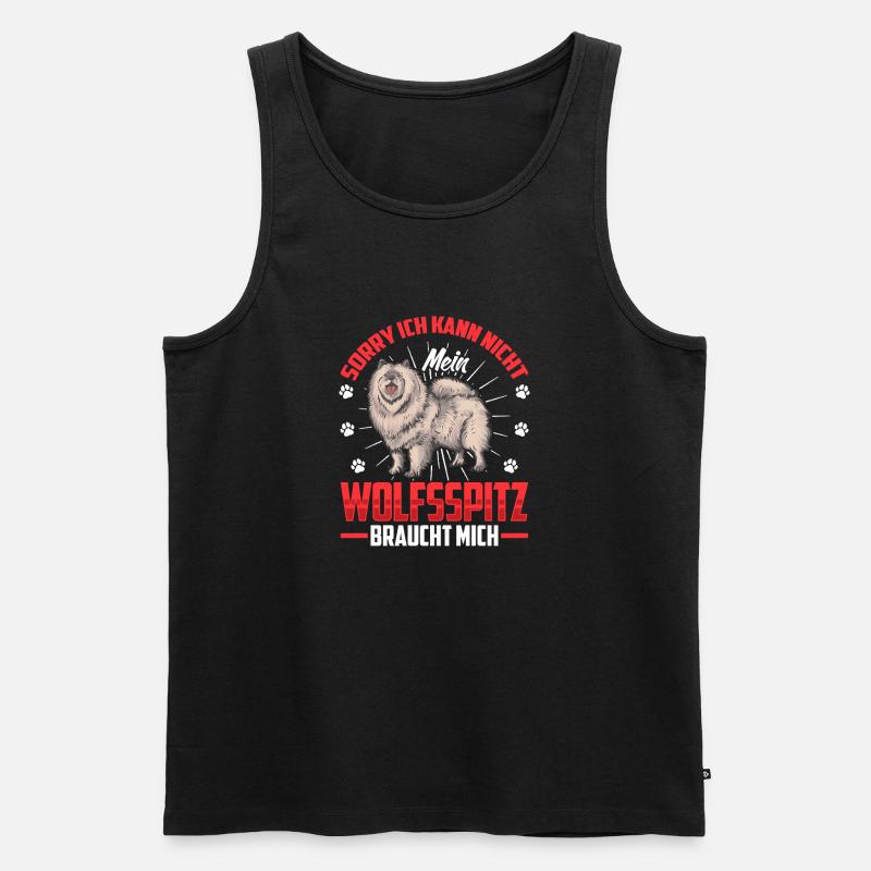 Wolfspitz needs me German Wolfspitz - Men's Premium Organic Tank Top - black
