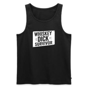 Whisky Dick Survivor Humour coquin Drec - Débardeur bio Premium Homme - noir - Devant - AI Model Male 178 light (178cm)