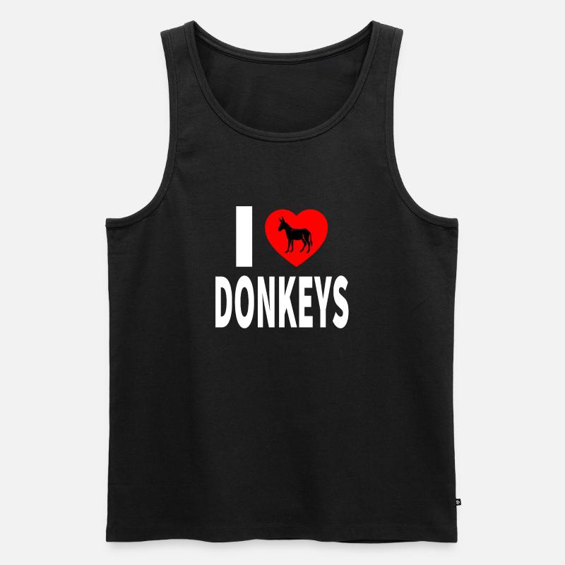 Esel - Männer Premium Bio Tank Top - Schwarz