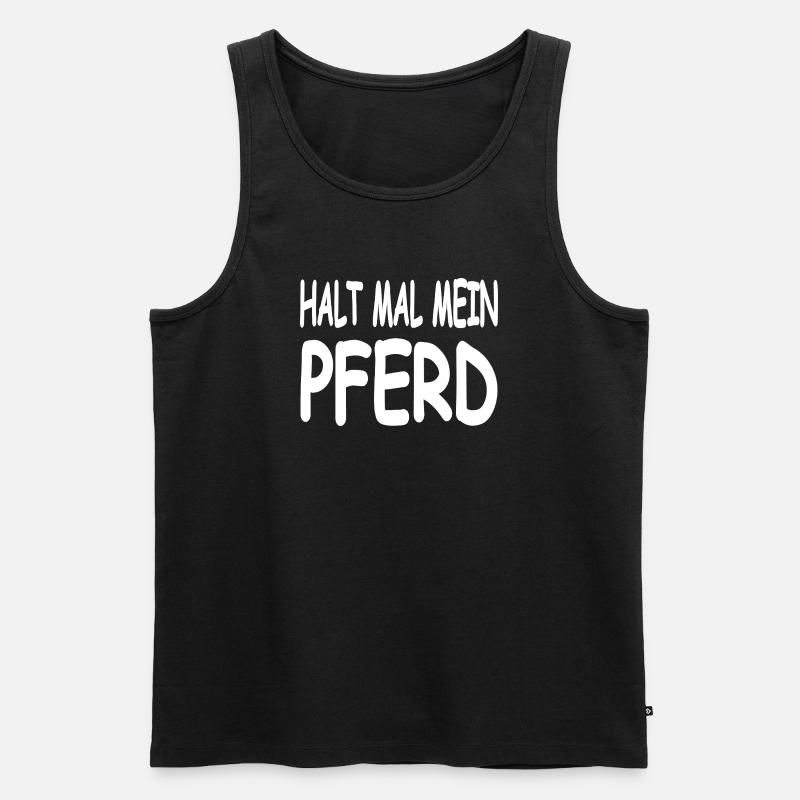 Pferde - Männer Premium Bio Tank Top - Schwarz