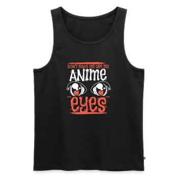 Anime Manga Otaku Kawaii Japon Cosplay Bande dessinée - Débardeur bio Premium Homme - noir - Devant - AI Model Male 178 light (178cm)