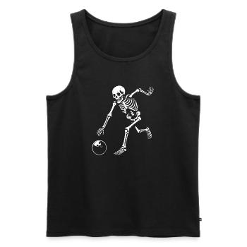 Skeleton Bowling spielen - Männer Premium Bio Tank Top - Schwarz - Vorne - Michal (187cm)
