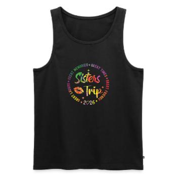 Great Memories Times Sisters' Trip 2026 - Men's Premium Organic Tank Top - black - Front - AI Model Male 178 light (178cm)