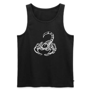 Scorpio Zodiac T-shirt Gift - Men's Premium Organic Tank Top - black - Front - Michal (187cm)