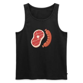 Grill - Men's Premium Organic Tank Top - black - Front - Michal (187cm)
