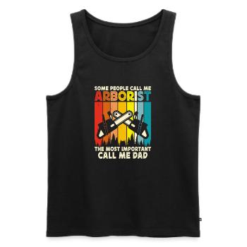 Funny Woodworker Woodworker Gift - Men's Premium Organic Tank Top - black - Front - Michal (187cm)
