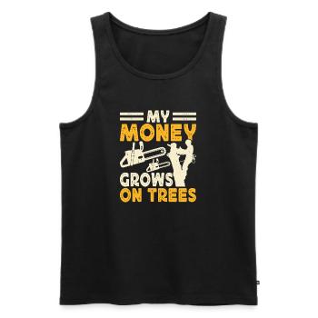 Funny Woodworker Woodworker Gift - Men's Premium Organic Tank Top - black - Front - Michal (187cm)