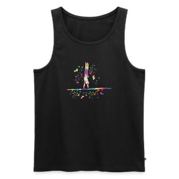 Turner Barren Kunstturnen - Männer Premium Bio Tank Top - Schwarz - Vorne - AI Model Male 178 light (178cm)