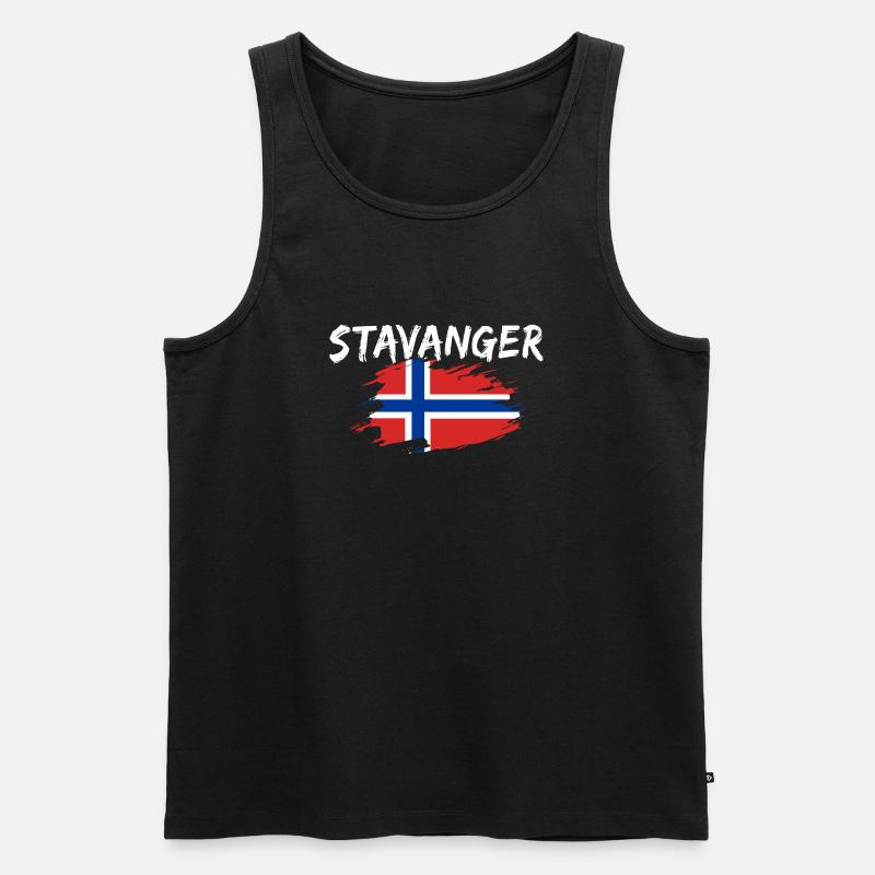 Stavanger Norwegen - Männer Premium Bio Tank Top - Schwarz