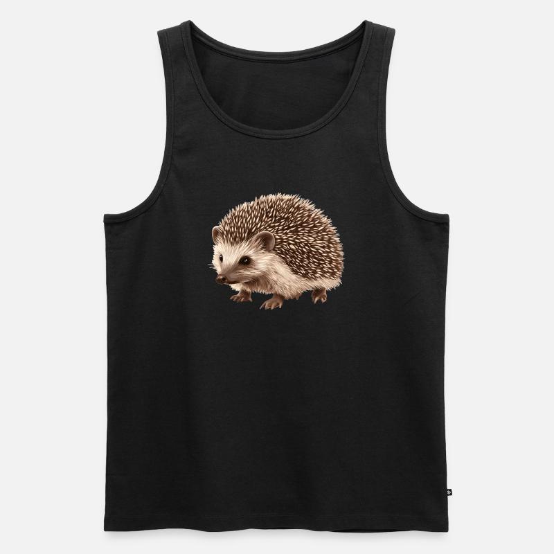 Igel - Männer Premium Bio Tank Top - Schwarz