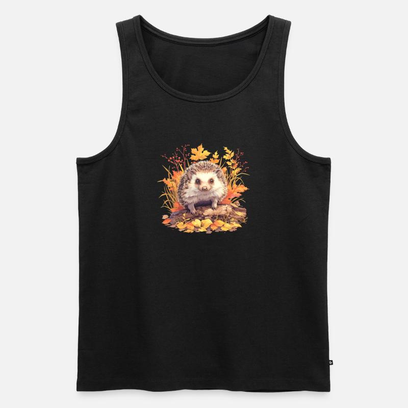 Igel - Männer Premium Bio Tank Top - Schwarz