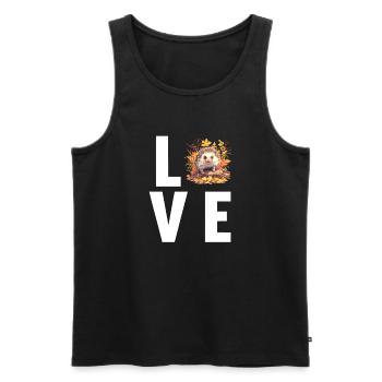 Igel - Männer Premium Bio Tank Top - Schwarz - Vorne - Michal (187cm)