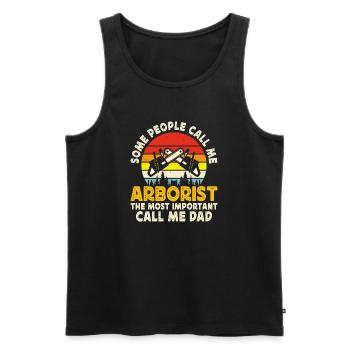 Arborist Arborist Father Gift - Men's Premium Organic Tank Top - black - Front - AI Model Male 178 light (178cm)