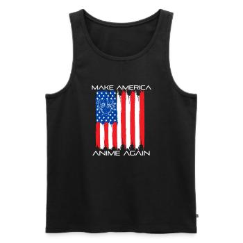 Anime Manga Otaku Kawaii États-Unis Drapeau de l’Amérique Drapeau - Débardeur bio Premium Homme - noir - Devant - Michal (187cm)
