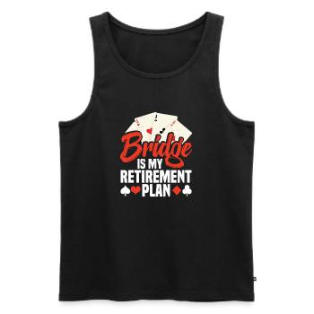 Bridge Ist Mein Ruhestandsplan - Männer Premium Bio Tank Top - Schwarz - Vorne - AI Model Male 178 light (178cm)