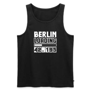 Berlin Loading 42.195 - Männer Premium Bio Tank Top - Schwarz - Vorne - AI Model Male 178 light (178cm)