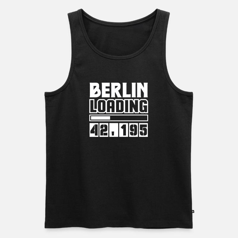 Berlin Loading 42.195 - Männer Premium Bio Tank Top - Schwarz